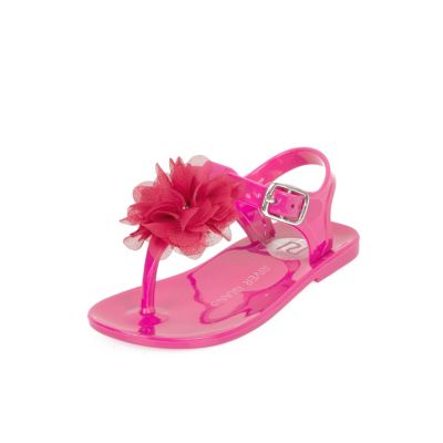 Mini girls pink jelly sandals
